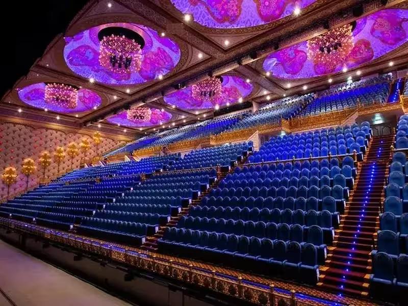 Decorated elephants marching in the spectacular parade at Carnival Magic Phuket