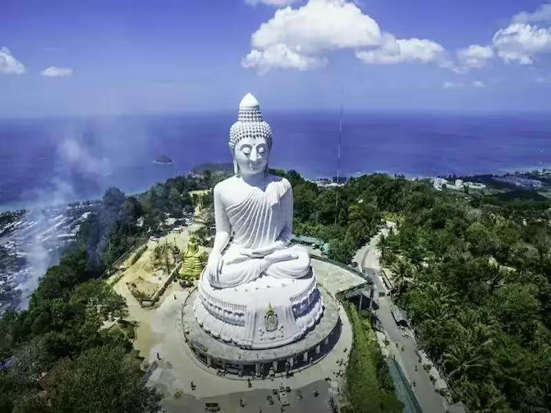 The majestic Big Buddha statue at Nakkerd Hill with panoramic views of Phuket
