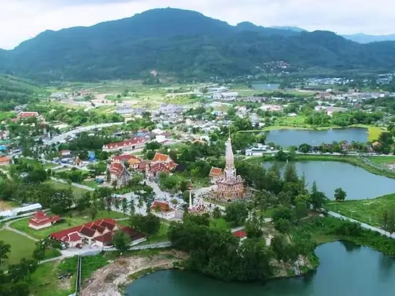 Beautiful Wat Chalong Temple, the largest and most important Buddhist temple in Phuket