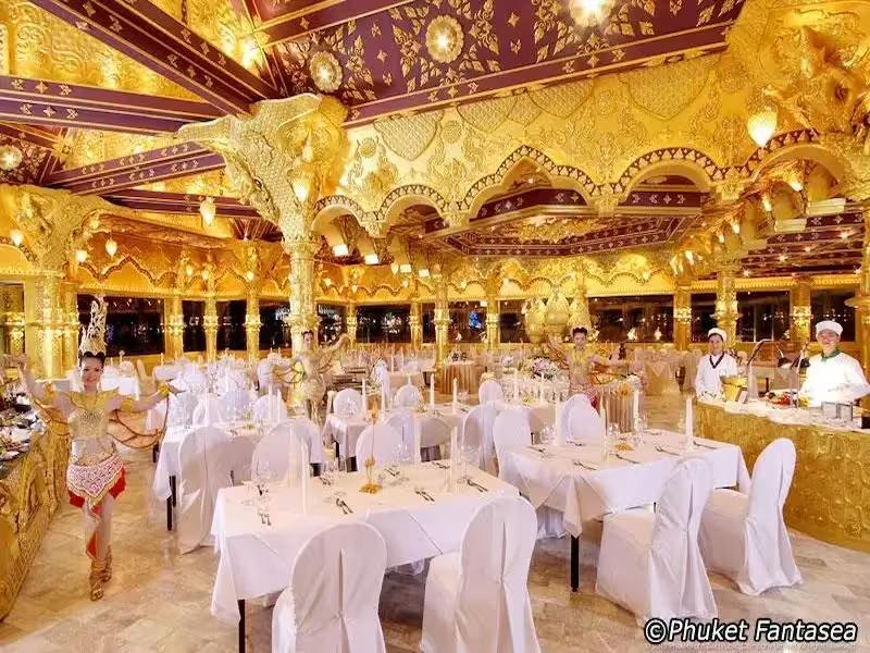 Grand finale celebration with all performers on stage at Phuket FantaSea