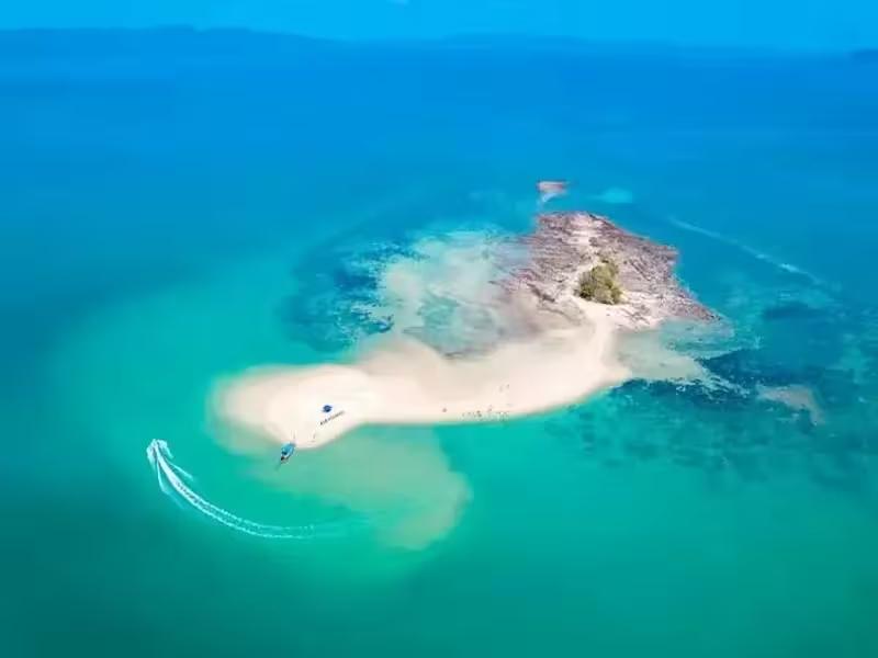 Crystal clear waters at Sop Island, perfect for a swim during your jet ski tour