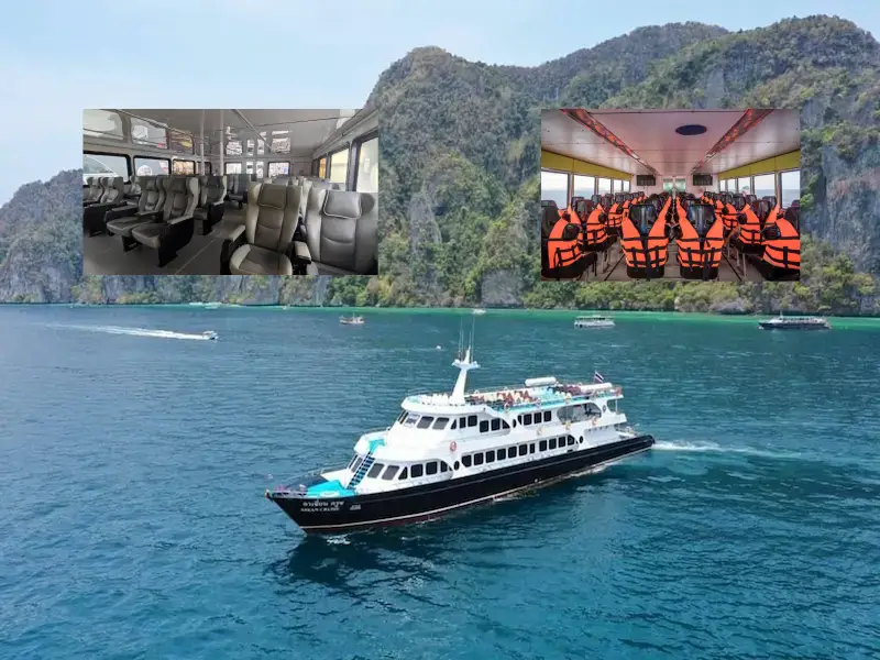 Transfer by cruise boat from Phuket to Phi Phi Islands