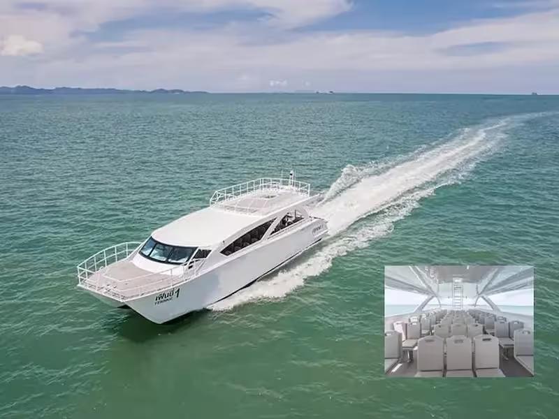 Luxury catamaran sailing on the turquoise waters of the Similan Islands