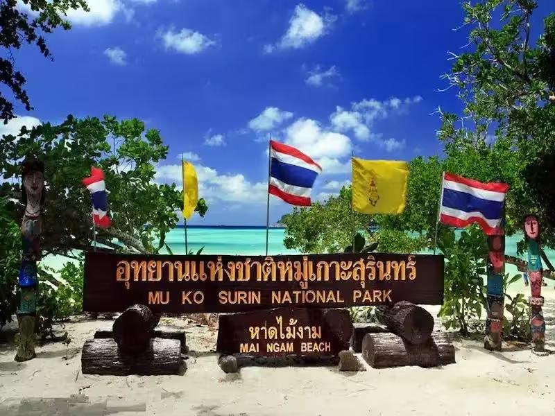 Scenic landscape of Surin Islands National Park